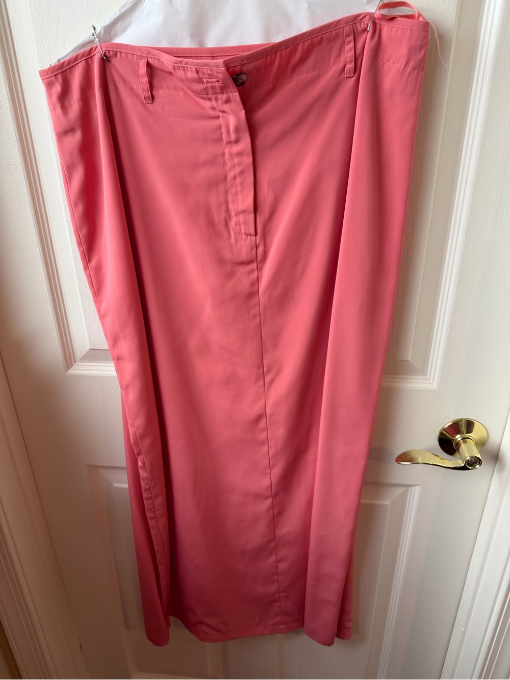 Women’s Coral Maxi Skirt — Lightweight Pink Full-Length Skirt size 12